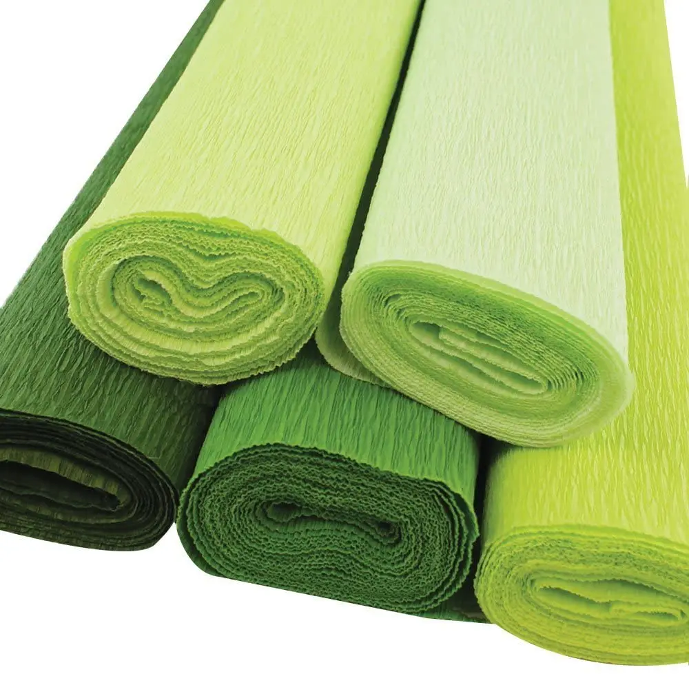 Premium Crepe Paper Rolls Colorful crepe wrapping paper for hand-made or gift packaging