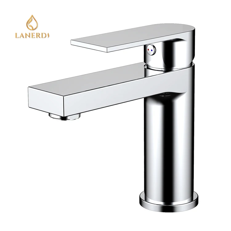 Single Handle Washbasin Bathroom Faucet White Luxury Basin Faucets Cold/hot Water Single Hole Brass Deck Mounted Ceramic Modern