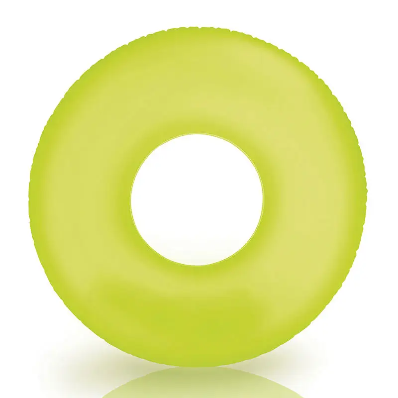 YongRong factory Fluorescent transparent swimming ring pvc fluorescent floating ring underarm ring
