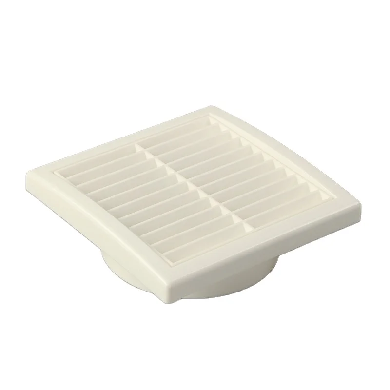 100mm Air Vent ABS Louvred Wall Vent Grille with Flyscreen Cover for Internal Or External Use