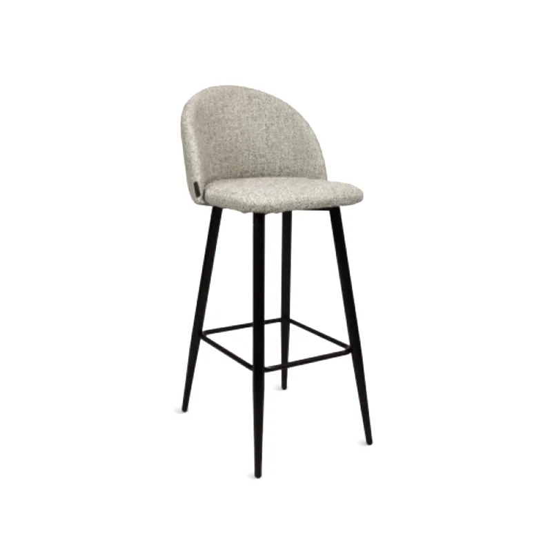 Home Bar Furniture Fabric Bar Chair Low Back Bar Stool With Metal Legs