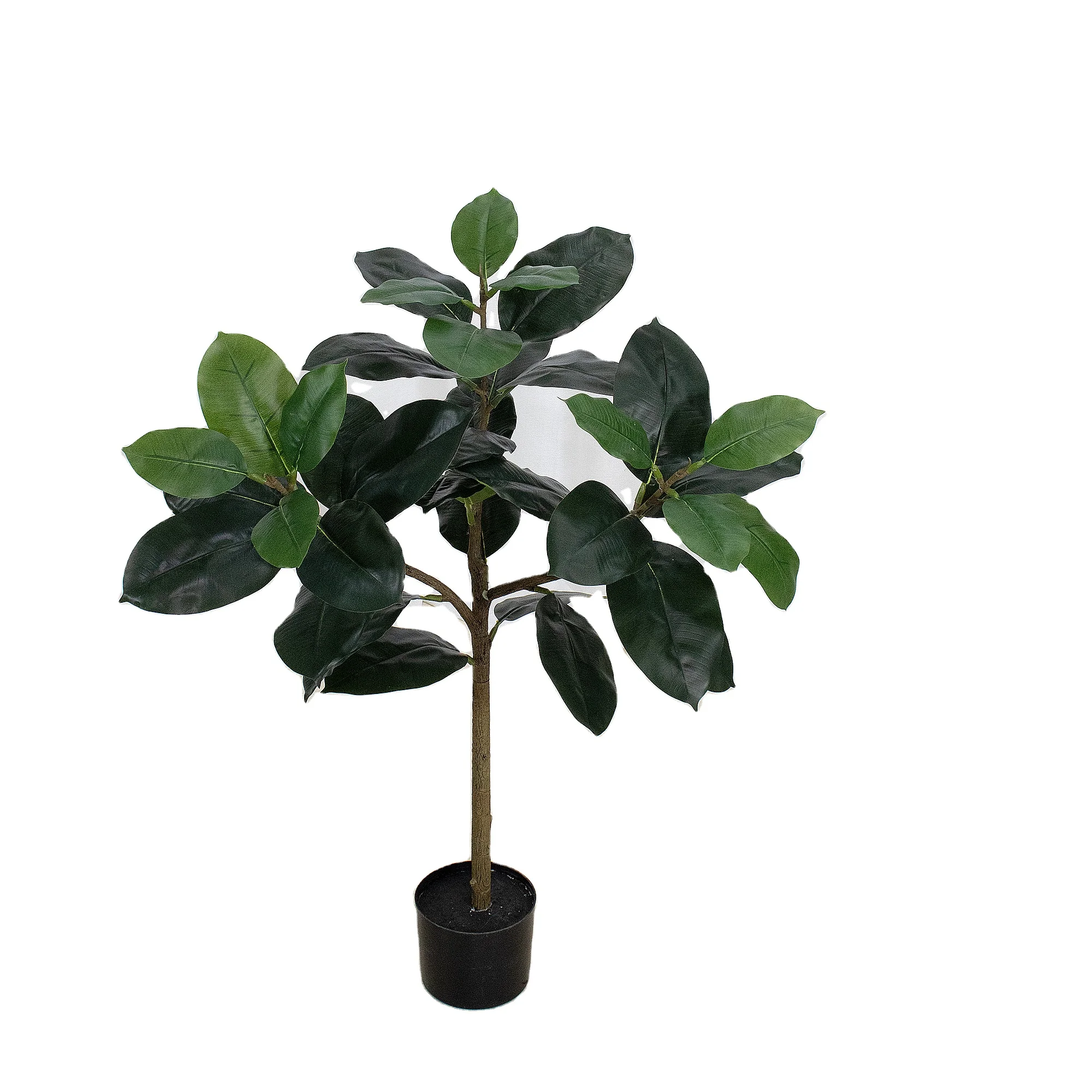 Decorative Greenery balata Rubber Tree Bonsai Plastic plant for indoor landscape decoration
