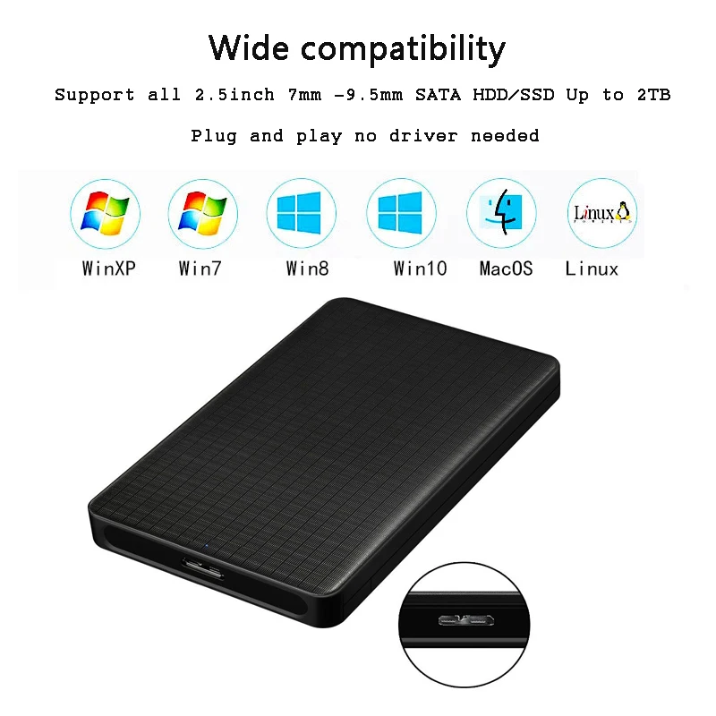  Корпус для внешнего жесткого диска 2 5 дюйма USB3.0
