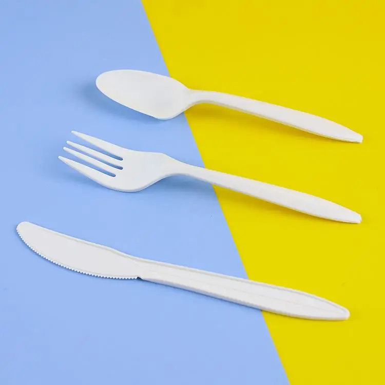 Biodegradable & Compostable Bioplastic Disposable PLA Plastic Cutlery & Utensils, PLA Forks Cutlery