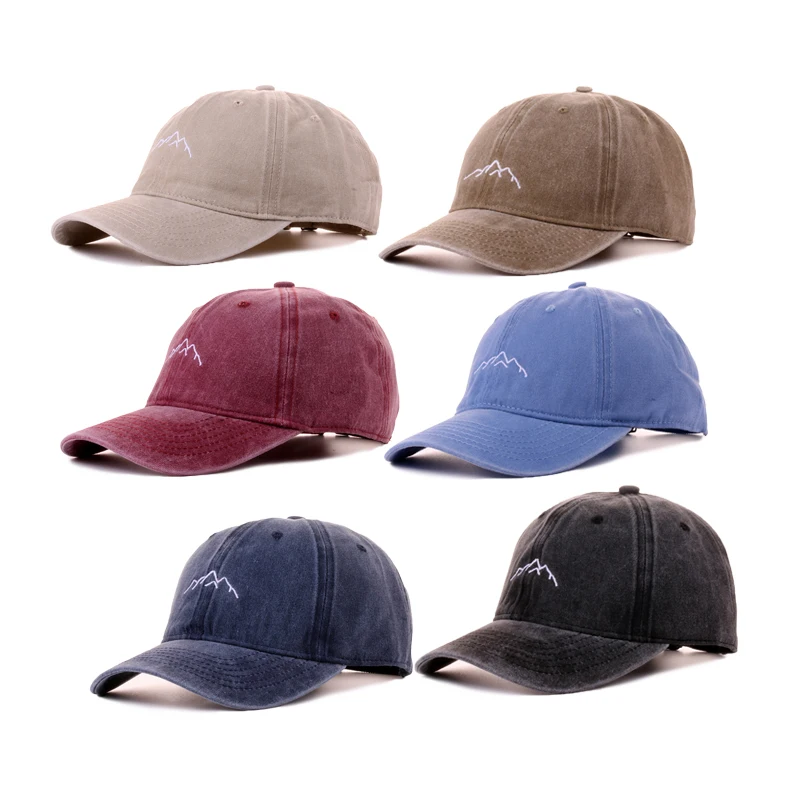Manufacturers custom hats logo Embroidery Washed Cotton Baseball Cap Casual snapback dad hats Women Men dad hat