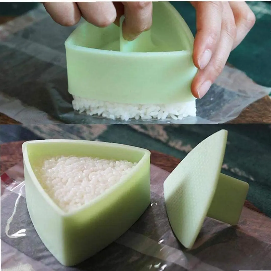 Triangle Sushi Maker Machine Rice Ball Maker Mold Plastic Sushi Maker DIY for Beginners Non Stick