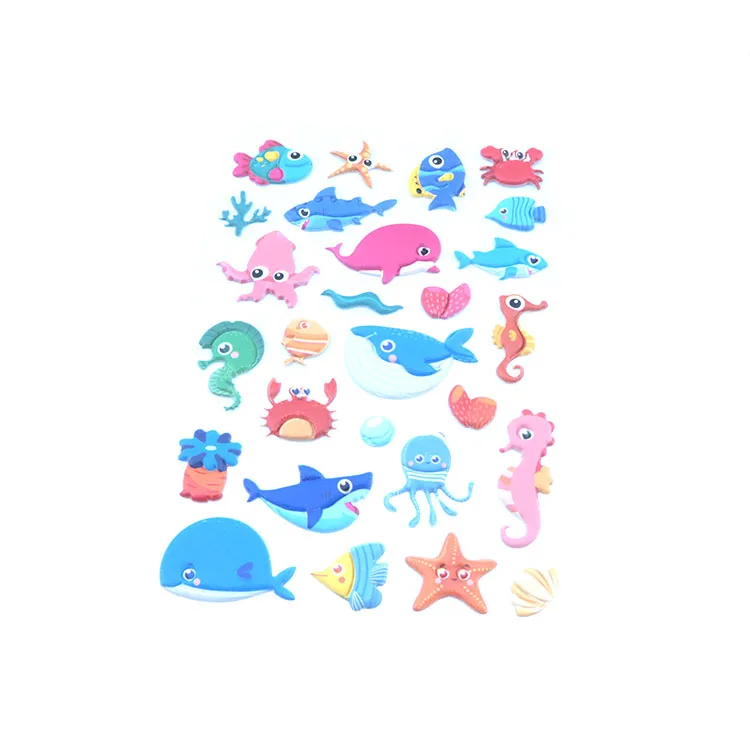 Низкая цена на 3D kawaii Мультфильм пышные наклейки розничная упаковка 3d пользовательский Английский алфавит набор пышных наклеек