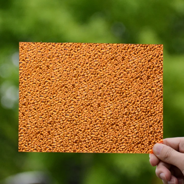Clear Blue 4mm 8mm 16mm Sun Sheets PC Polycarbonate Embossed Sheets For Greenhouse