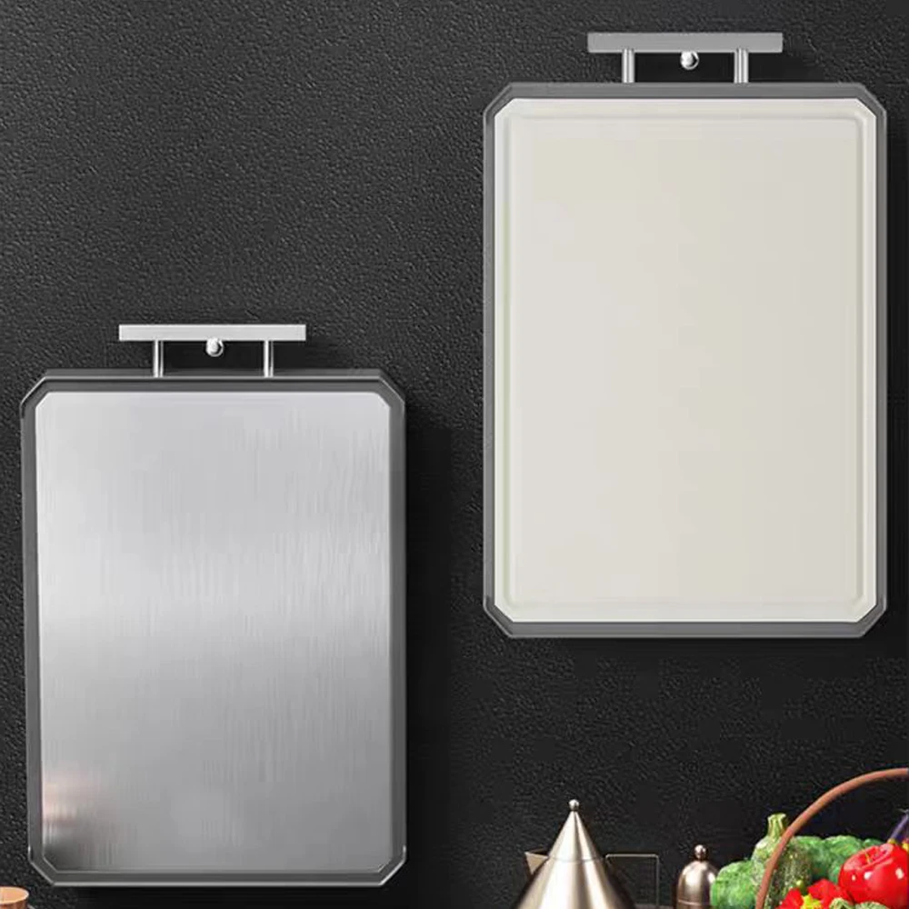 KITCHENCARE 304 Stainless Steel Butcher Block PP Chopping Board Double Side Cutting Board