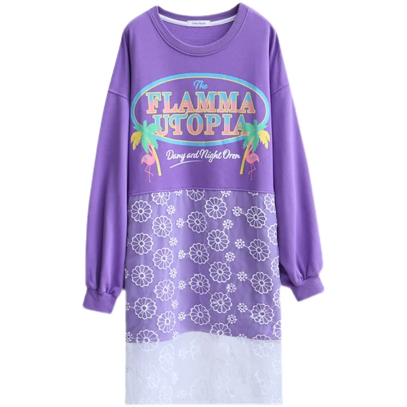 New Summer Pregnant Women long-sleeve letter t-shirt stitching pregnant women wear round collar false two sweater women in a lon