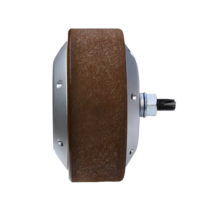 ZLTECH low speed 1024-wire encoder 6.5inch 24V 48V 22N.m polyurethane tire brushless AGV DC wheel hub motor for smart forklift