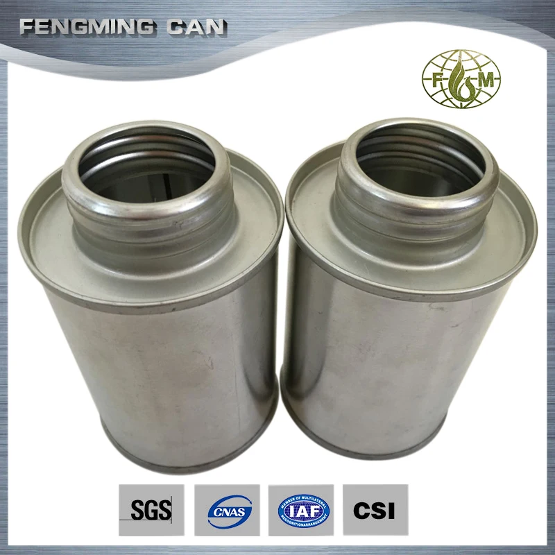 4oz 125ml pvc solvent cement tin can metal glue cans and brush