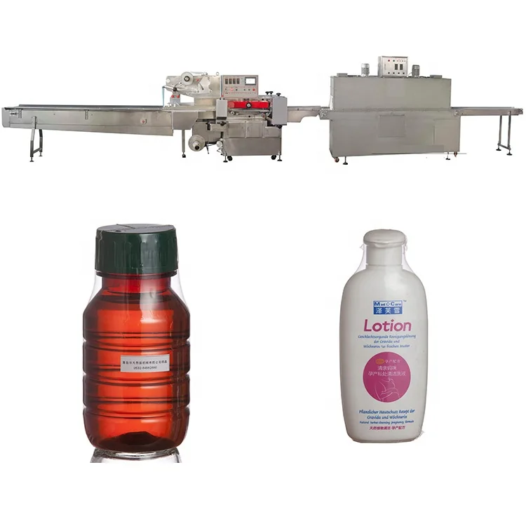 Automatic plastic cup shrink wrapping machine for jelly group/water bottle