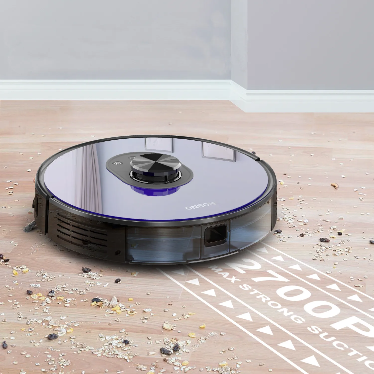 ONSON Power Suction 5200mAh Huge Battery Robot Vacuum Cleaner 3000Pa for Deep Cleaning
