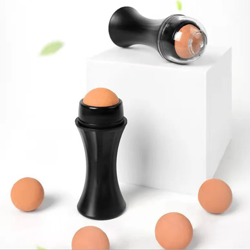 washable natural oil-control face facial oil absorbing roller volcanic stone oil absorber volcanic stone roller