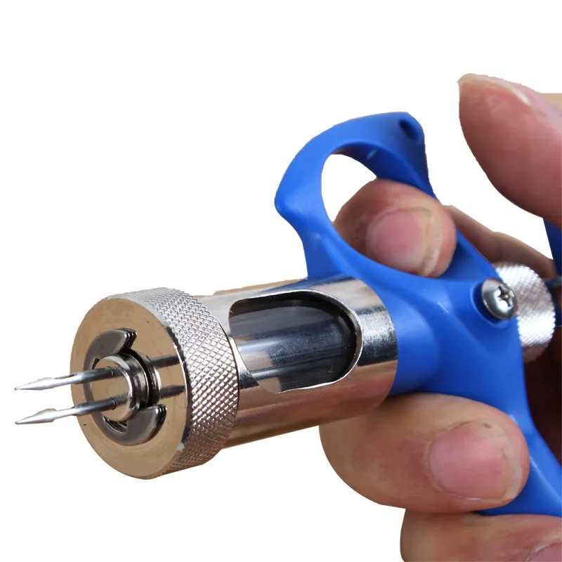 Ducks Acne Vaccine Syringe Needle Double Veterinary Continuous Feeder Poultry 5cc Chicken Automatic Vaccination Device