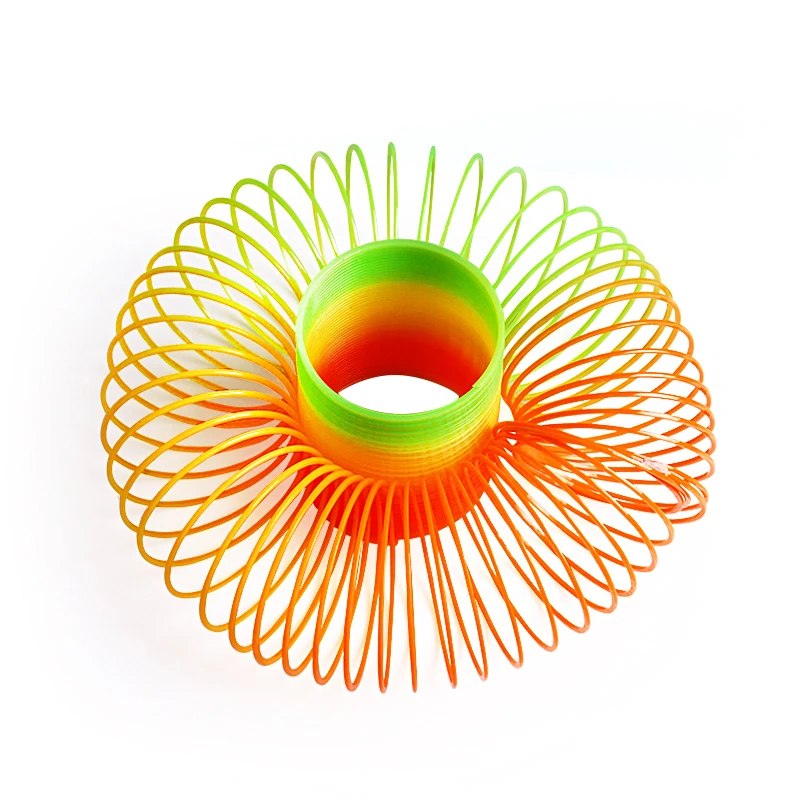 Classic Toys Magical Rainbow Spring Gradient Shape Ring Coil Toy For Kids Children Students