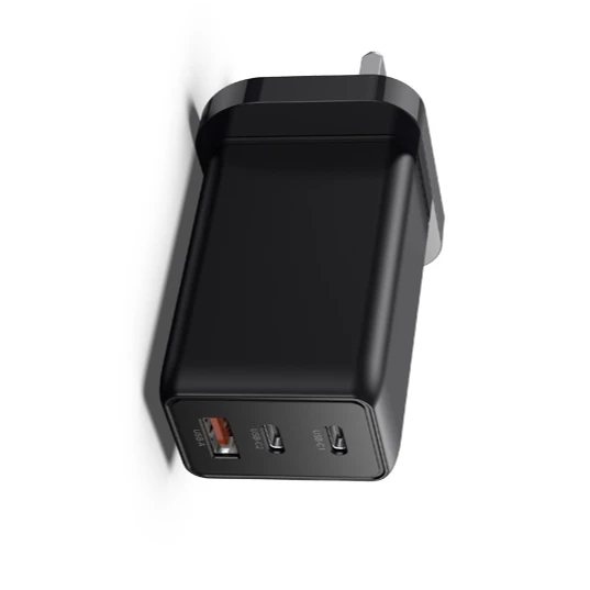 Новые поступления 65W Type-C USB-A зарядное устройство с двумя портами США Великобритании и Европы Ган технологии для мобильного телефона
