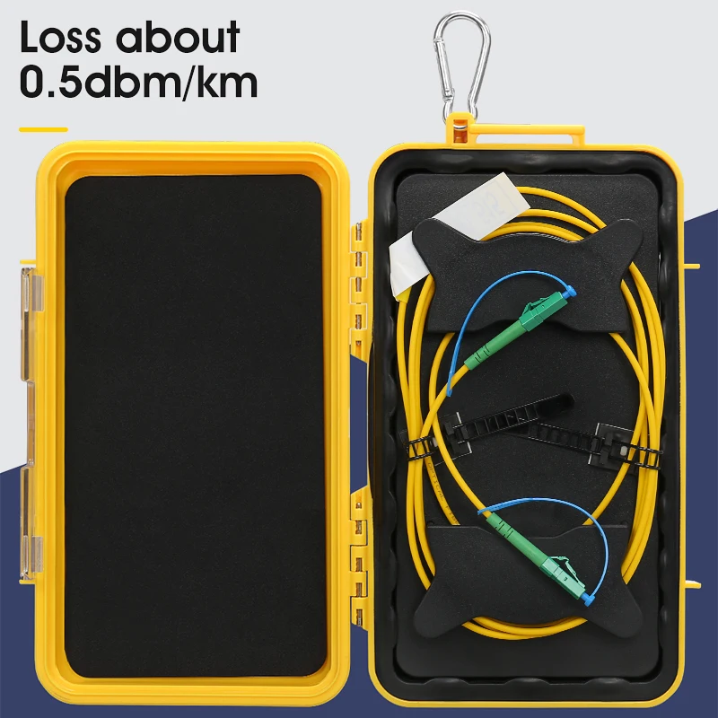LC/APC-LC/APC OTDR Dead Zone Eliminator Fiber Rings Fiber Optic OTDR Launch Cable Box 1km SM 1310/1550nm