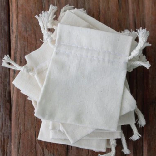 Custom Logo 12oz Gift Jewelry Packaging Pouch Cotton Drawstring Bag