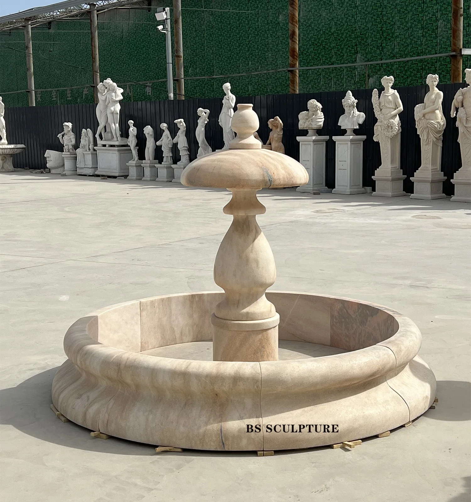 Современный дизайн послесвечение красный мрамор небольшой сад каменный фонтан скульптура