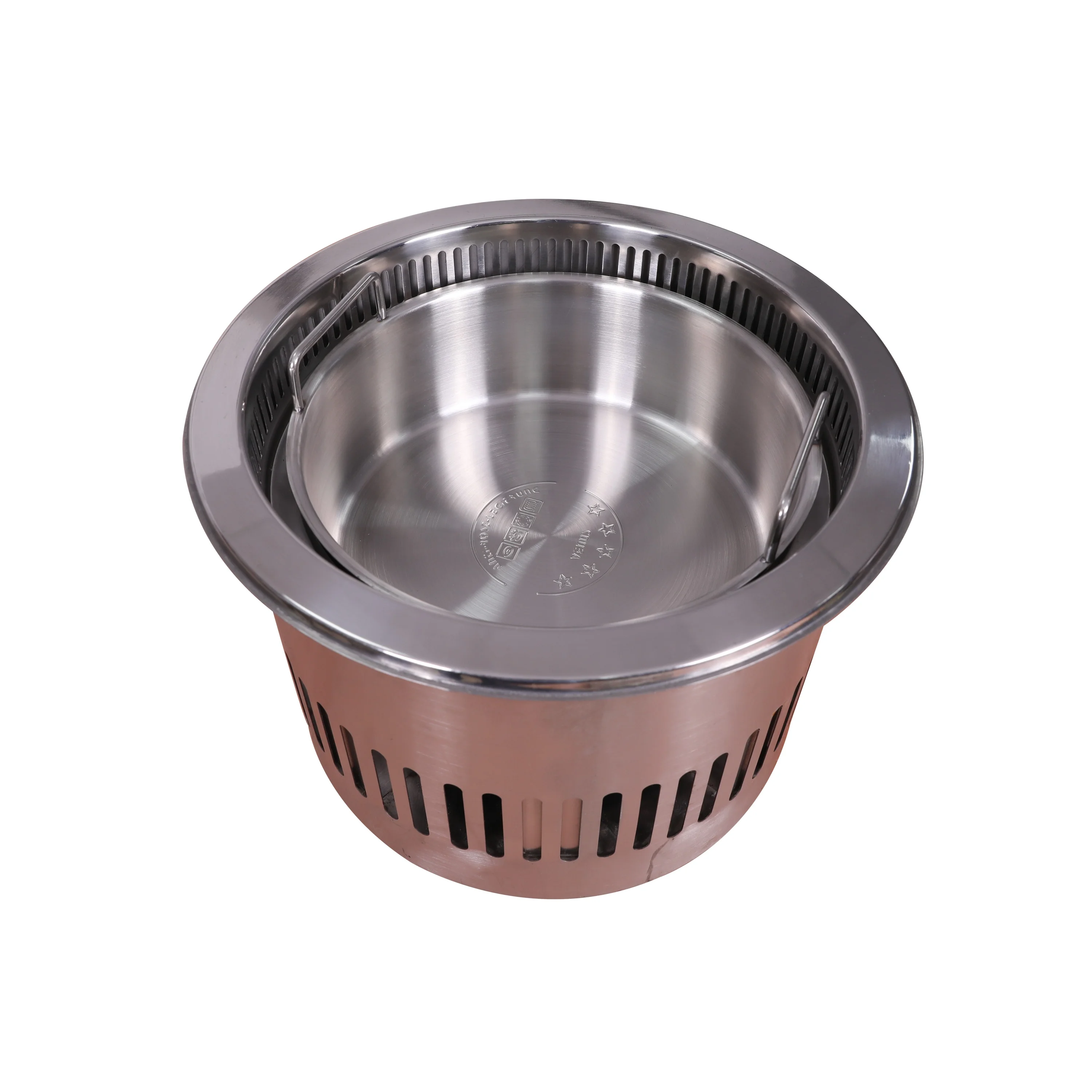 Commercial Built in Hot Pot Table Smokeless Dining Mini Hot Pot Table Chinese Single Hot Pot Table