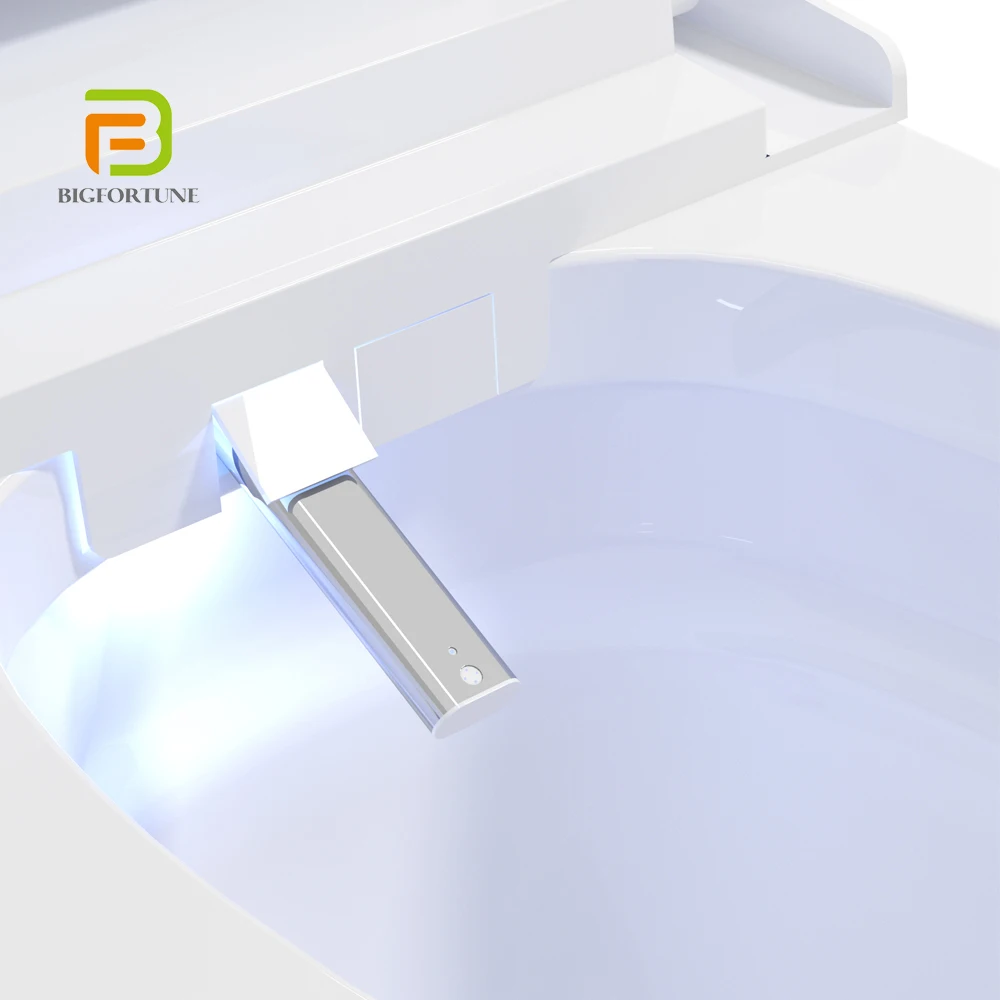 Modern hotel green bathroom smart toilet sanitary ware ceramic wc automatic flip intelligent toilet bowl