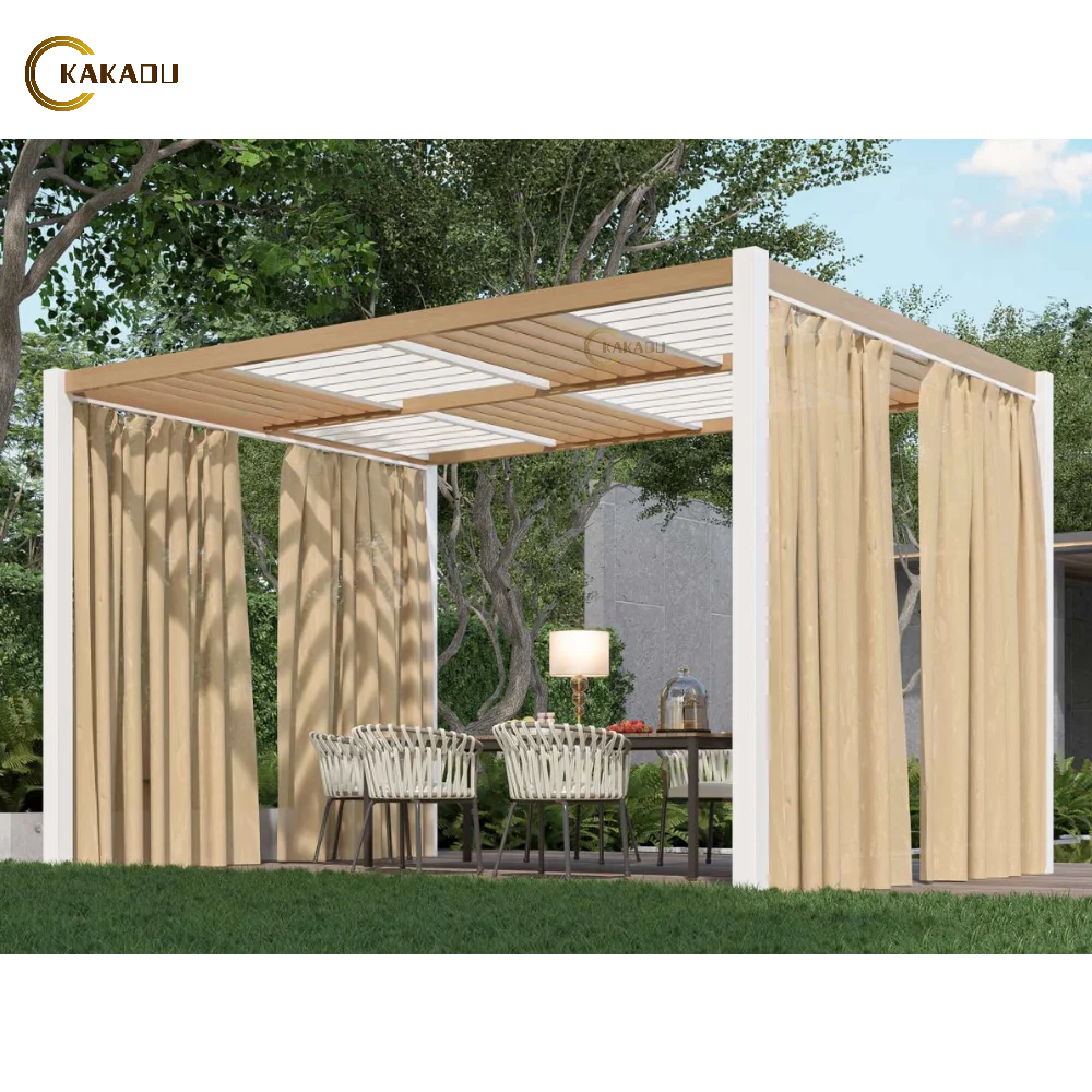 KAKADU Outdoor Waterproof Garden Pavilion Motorized Aluminum Arches Gazebo Arbours Pergola for Your Garden