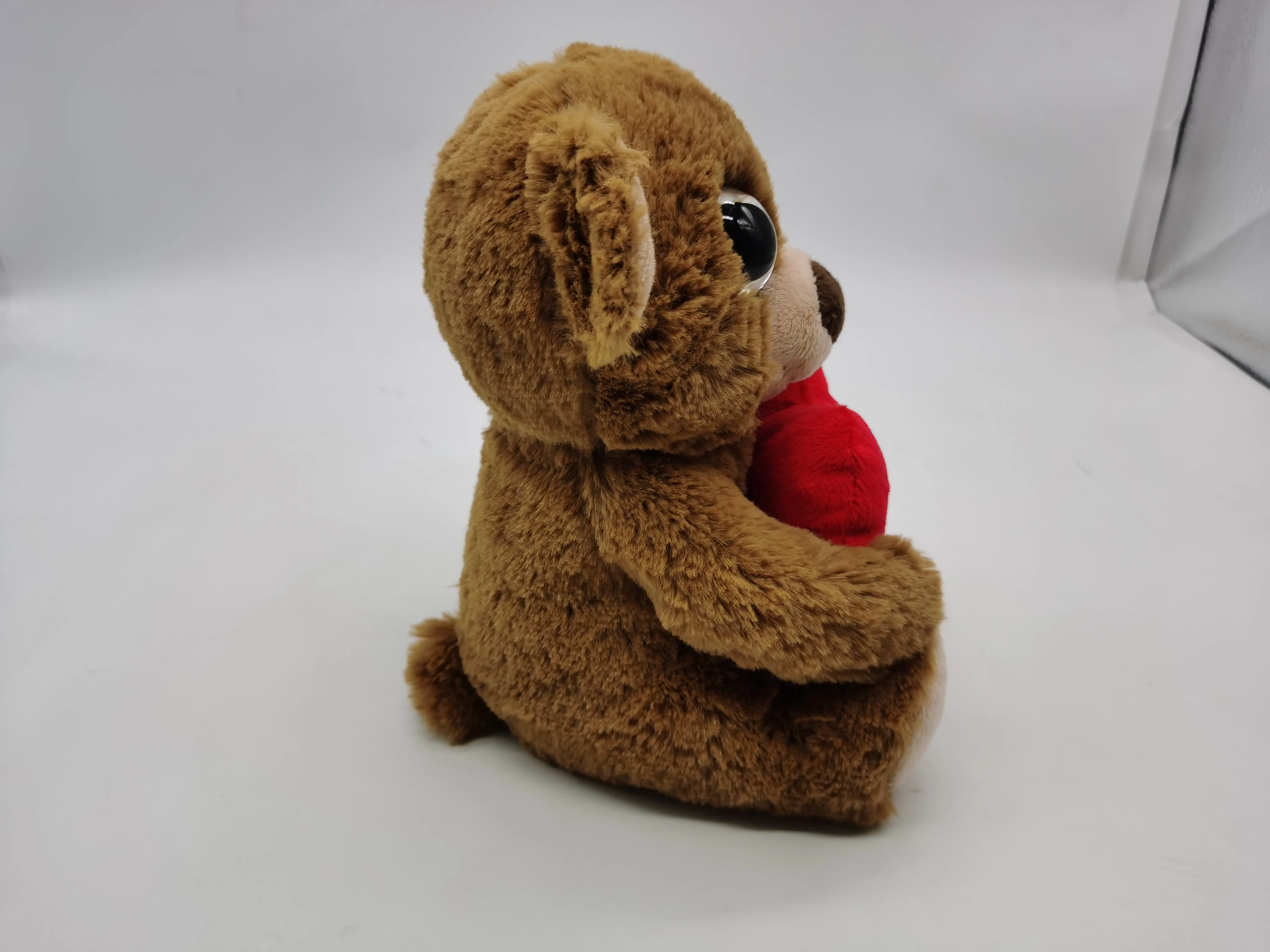 Oem Wholesale Kawaii Valentines Brown Bear with Heart Pillow Plush Stuffed Animal Toy
