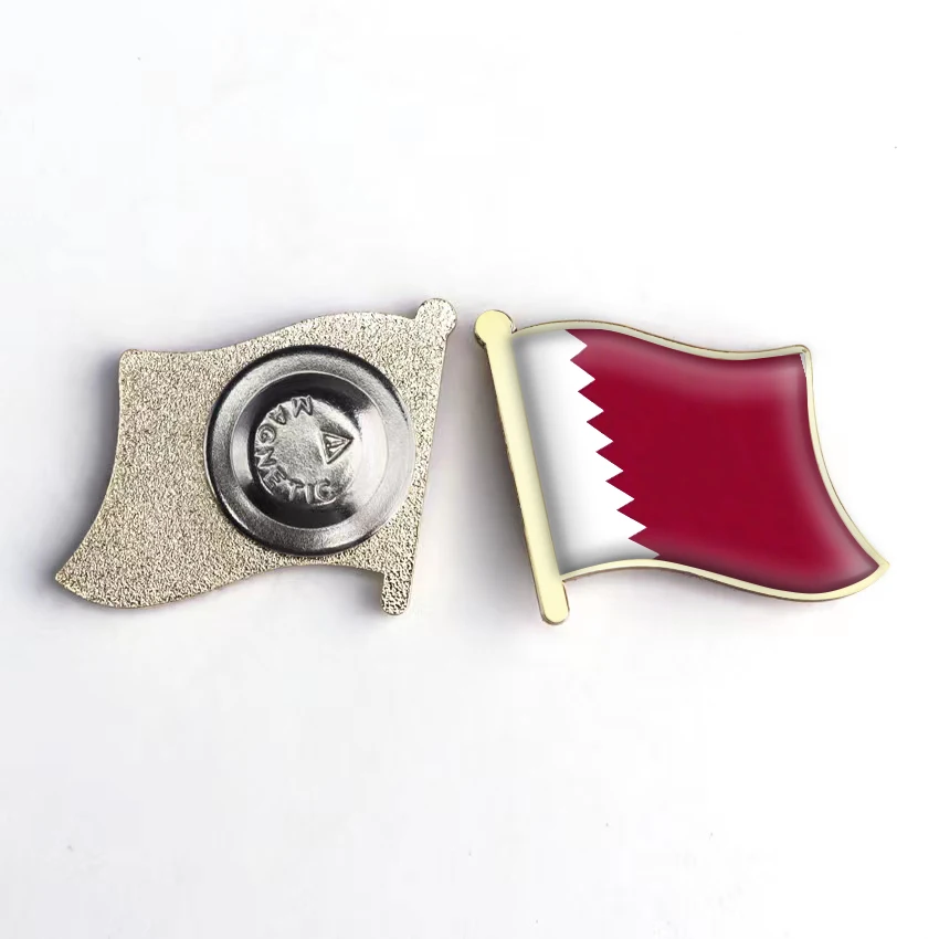 Custom Metal Crafts Souvenirs Soft Hard Enamel Badge Kuwait Country Flag Lapel Pin