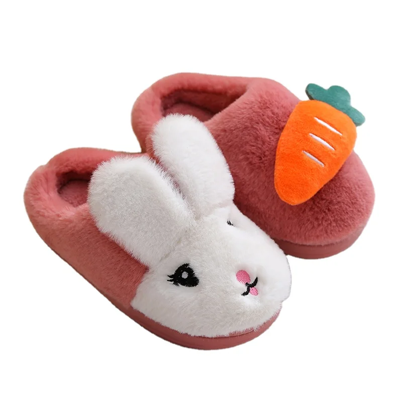 Free Shipping Some Countries Sandalia Infantil Plush Upper TPR Sole Anti-Skid Slippers For Kids Baby Slide Baby Slipper