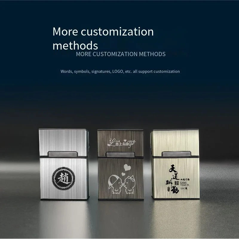  Cigarette Case Metal Soft Hard Cases 20 Creative Alunminu Alloy Box Ultra-thin Men Portable
