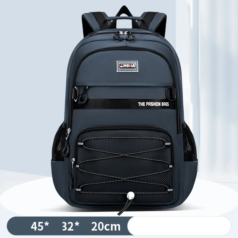 Korean version of the trend of high school students large capacity schoolbag fashion simple light commuting backpack