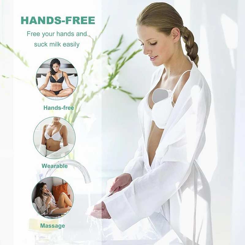 2022 Amazon Hot Sale Intelligent Handsfree Mini Wireless Wearable Electric Breast Pump