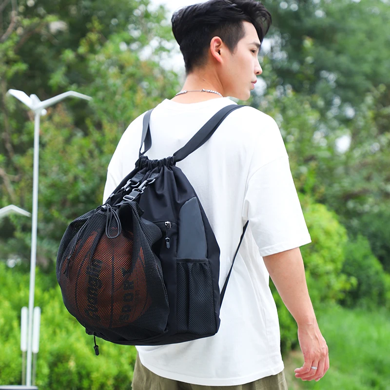 Customized Casual Sports Drawstring Backpack Multifunctional Drawstring Bag Outdoor Large Capacity Basketball Backpacks