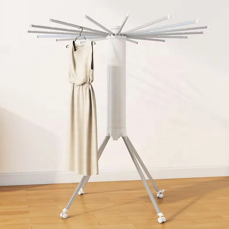 Wholesale NEW Collapsible Foldable Tripod Laundry Clothes Drying Rack Clothing Hanger Stand For Indoor Outdoor