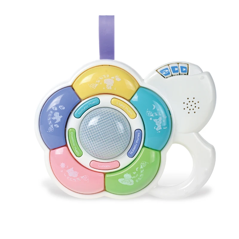 Plastic Toys Education Learning Hanging Toy B/O Musical Crib Mobile Bed Bell Baby Mobile Music Box with Light