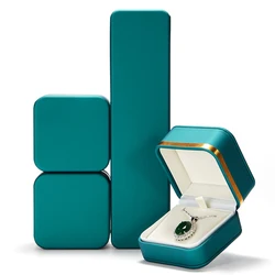 fashion jewelry packaging innovative romantic clamshell trinket plastic PU leather ring box