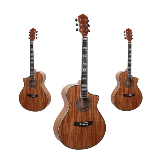 Wholesale Price Popular Acoustic Guitar 41 inch 6 Strings Top Solid Guitar Mahogany Body Natural Wooden Color
