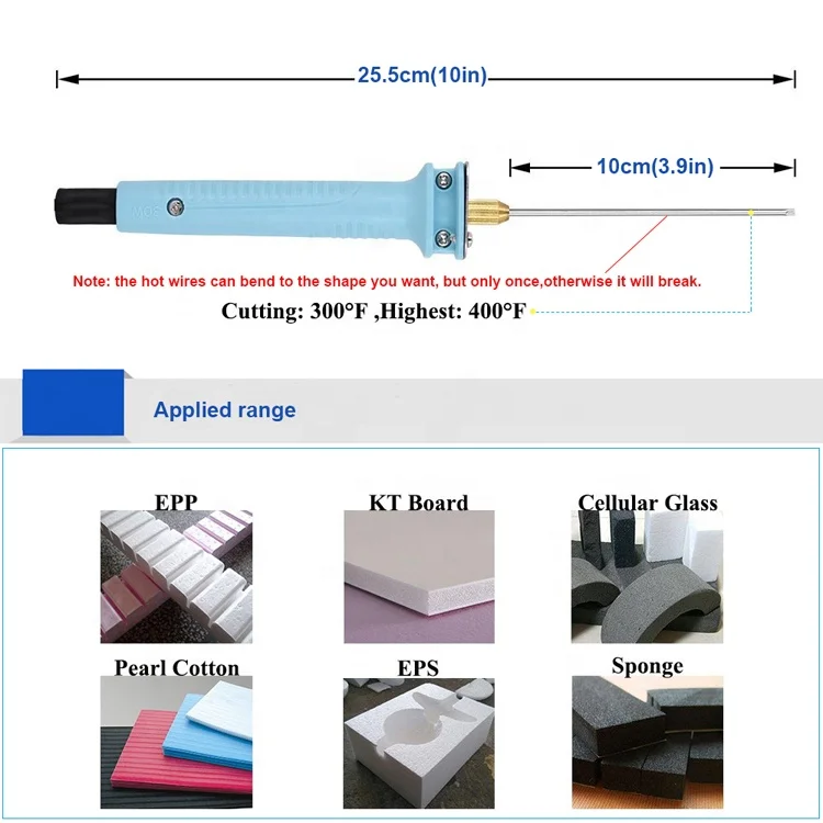Polystyrene Styrofoam Knife 30W 10cm Foam Cutting Pen Foam Cutter Electric tools with EU Adaptor
