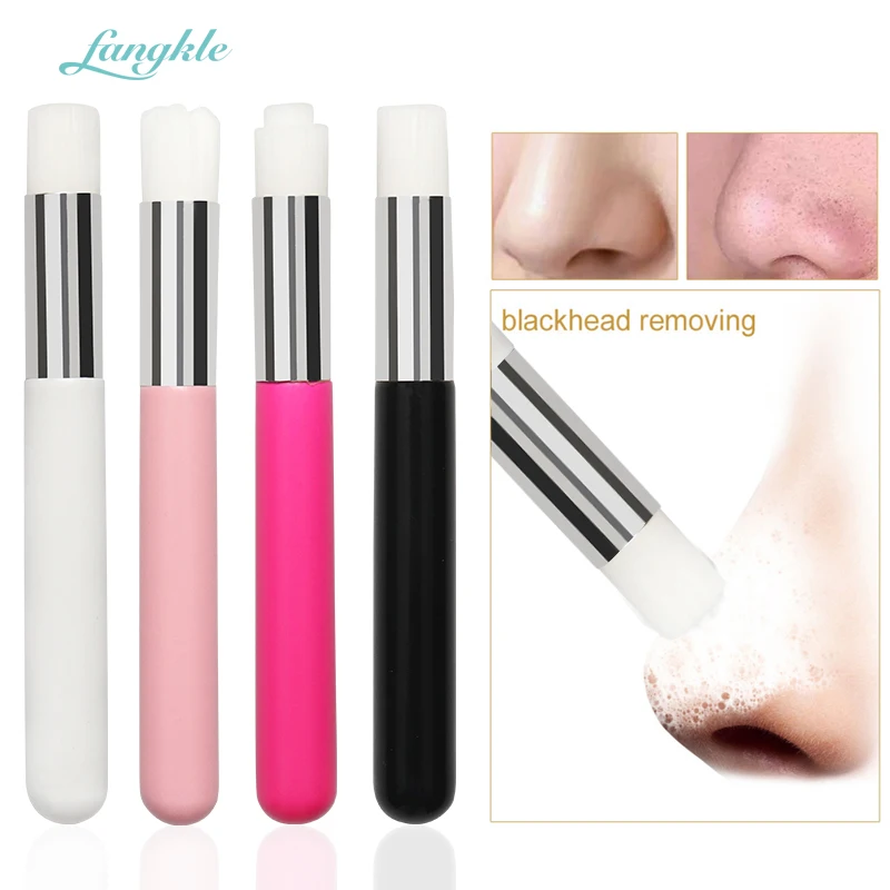 Wholesale Lash Shampoo Brush Cleanser Lash Brush  Wooden Handle Cleaning Eyelash Foam Brush