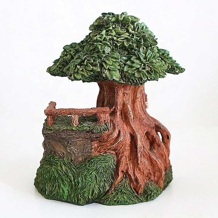 Custom Creative Personality Tree House Bunny Garden Tree House Resin Craft Ornament Decoration