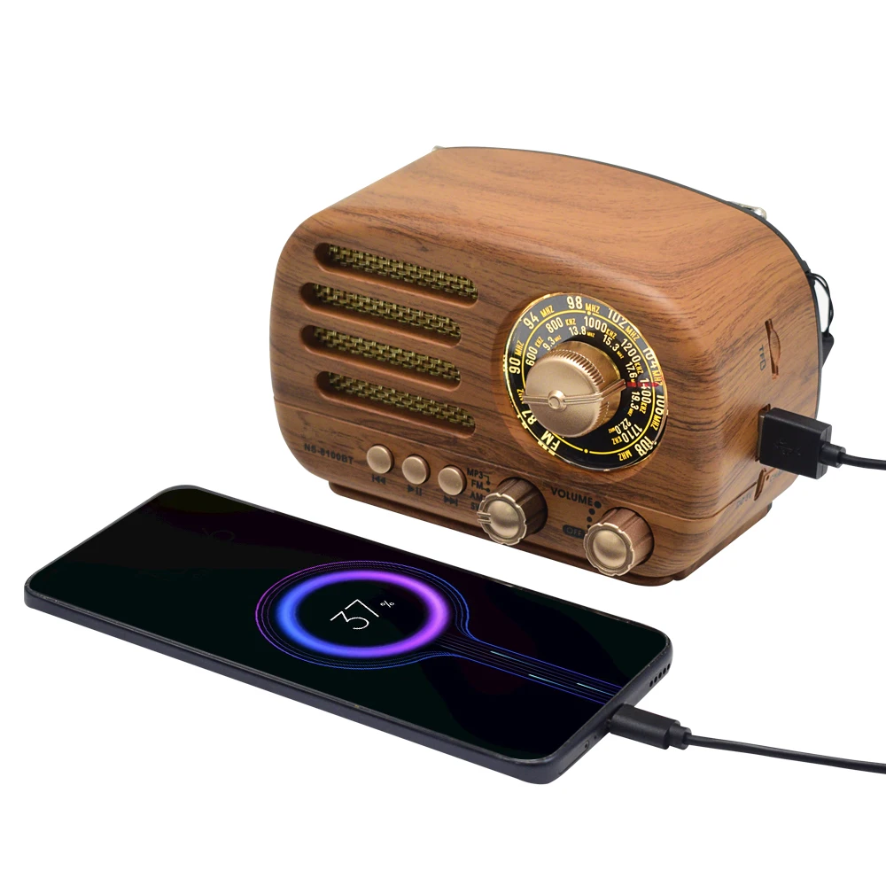 Мини-винтажное радио FM/AM/SW 3-х Диапазонный симпатичный деревянный portatil USB/TF MP3-плеер для