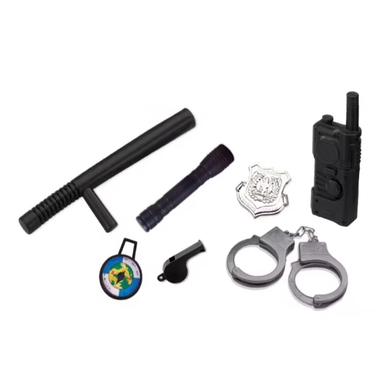 Children Plastic Role Play Equipment Kit Pretend Play Suit Police Kids Police Tools Toy Police Toys Set For Boys