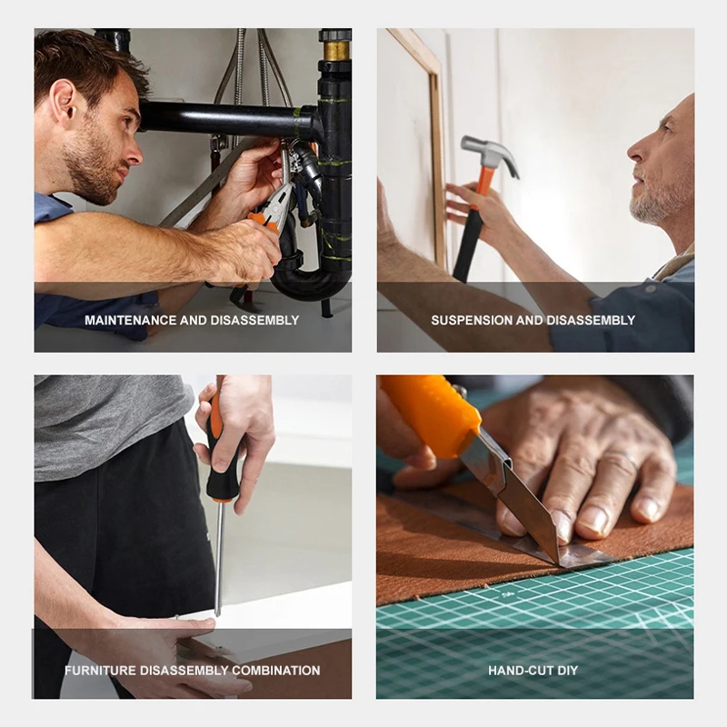 49 Pcs Tools Socket Home Box Spanners Combined Sets Car Package Wrench Hand Tool Set Box Combination