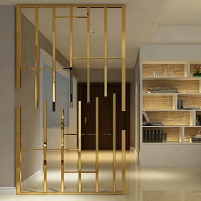 Modern Metal Building Material interior decoration metal glass room divider wall living room divider
