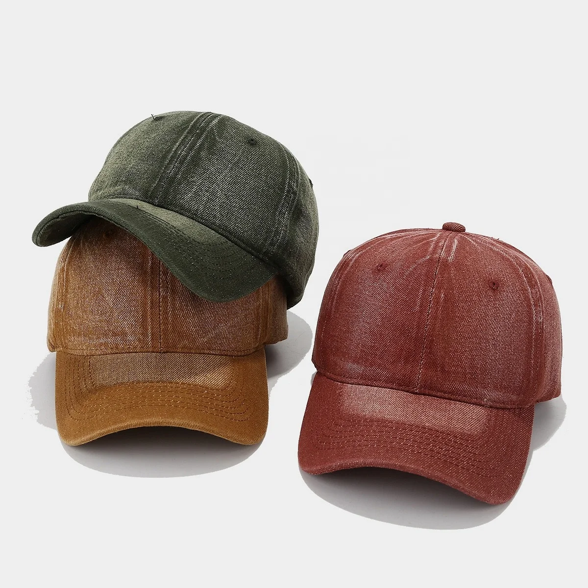 Vintage Solid Faded Denim Baseball Cap Fashion Street Causal Dress Summer Spirts Sun Hat