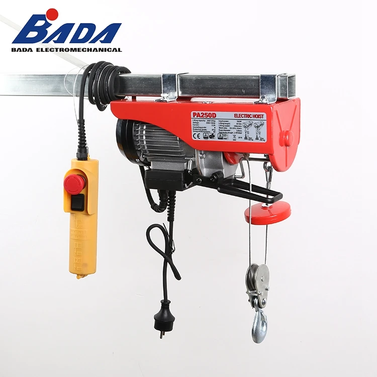 BADA High Speed Chain 150/300kg Construction Mini Electric Hoist With Hook Chain Bag