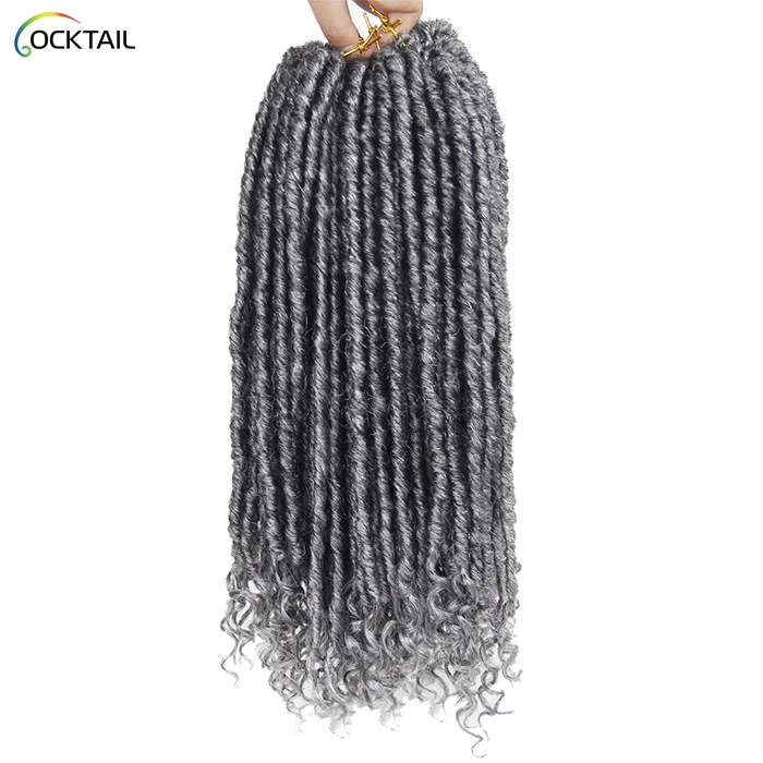 Japanese Kaneka fiber 24 faux locs crochet hair dreadlock, hair piece faux dreads soft locs with curly ends