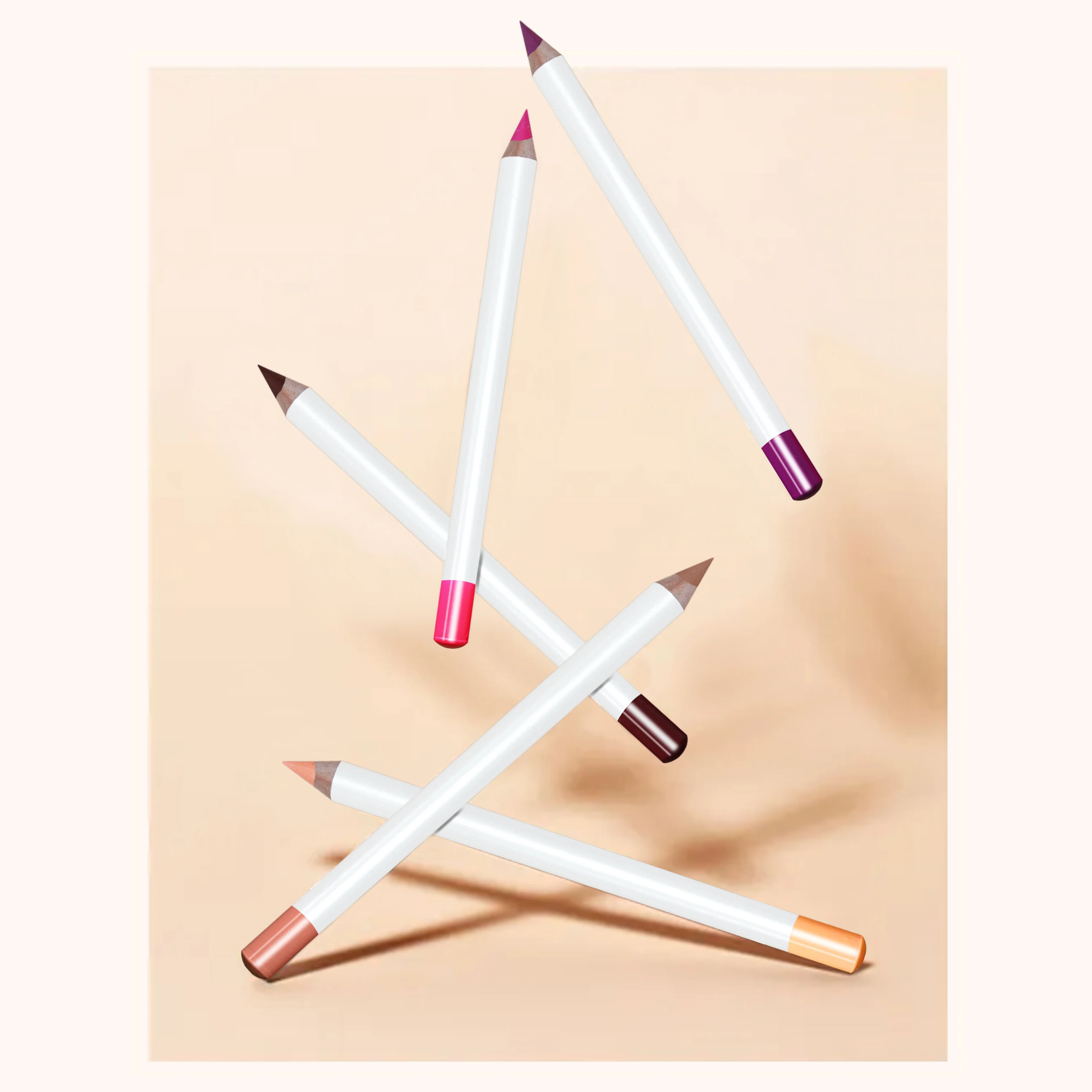 Customized high quality matte lipliner private logo wholesale Oem durable water and stain resistant high pigment lipliner pencil